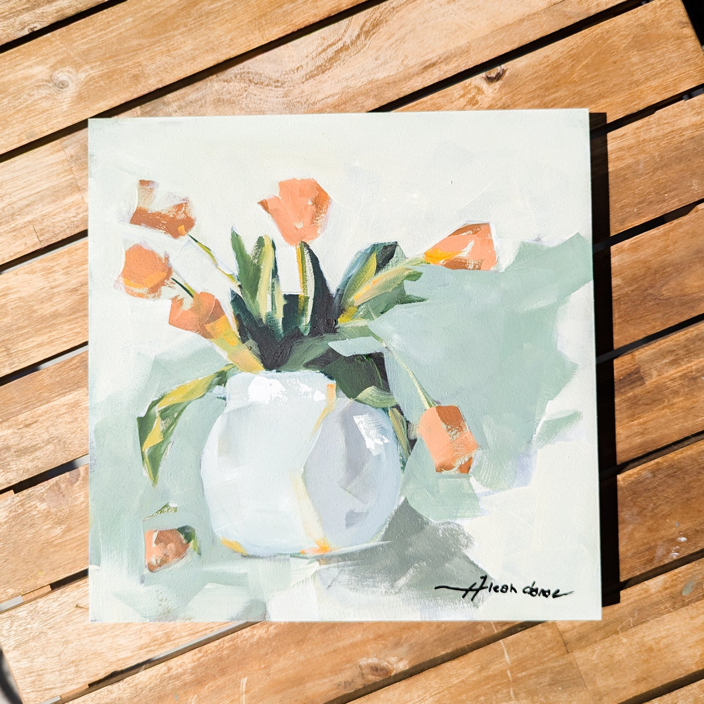 "Pink Tulips" Original