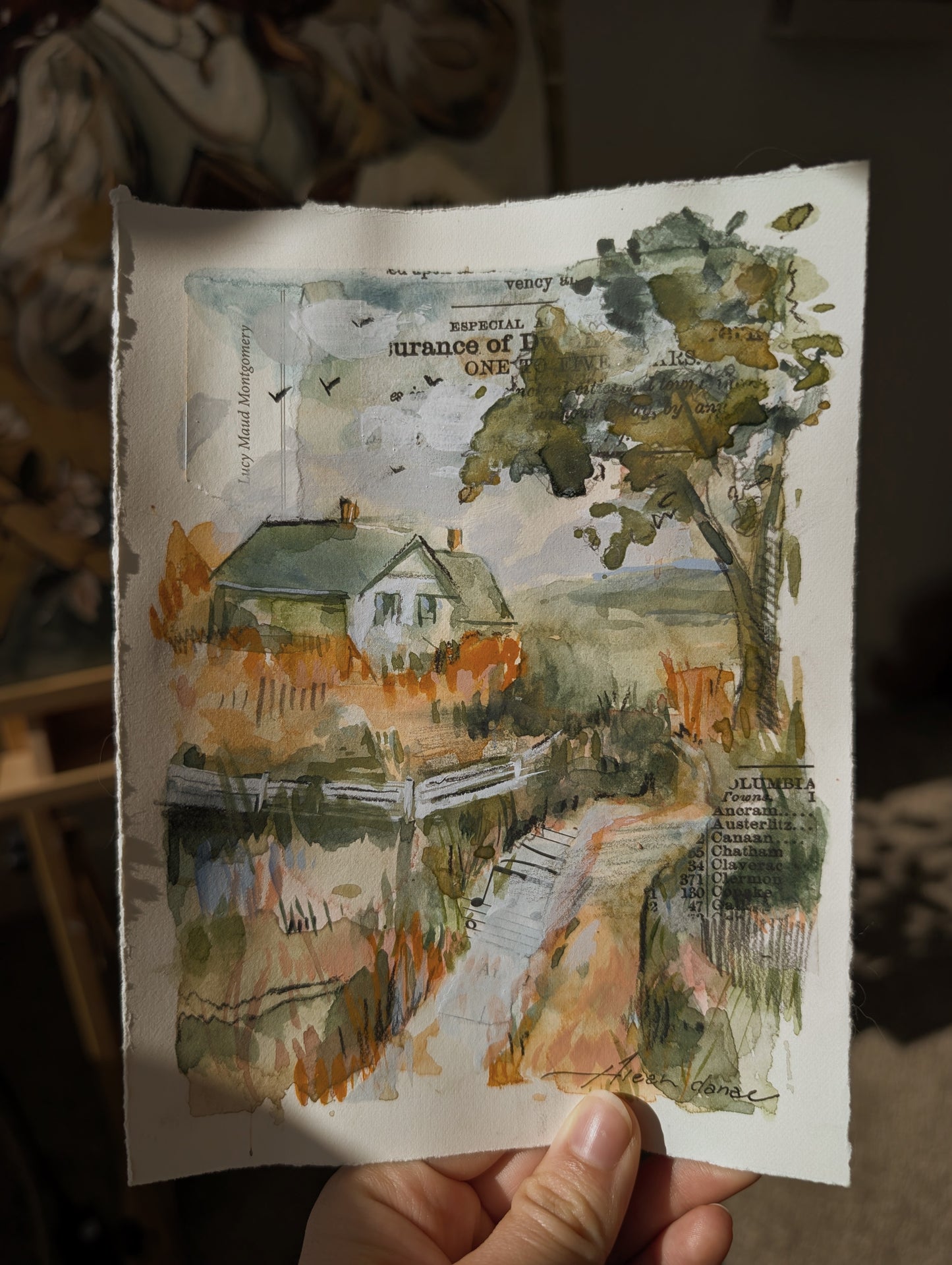 "Beyond the Lake of Shining Waters" Original Watercolor