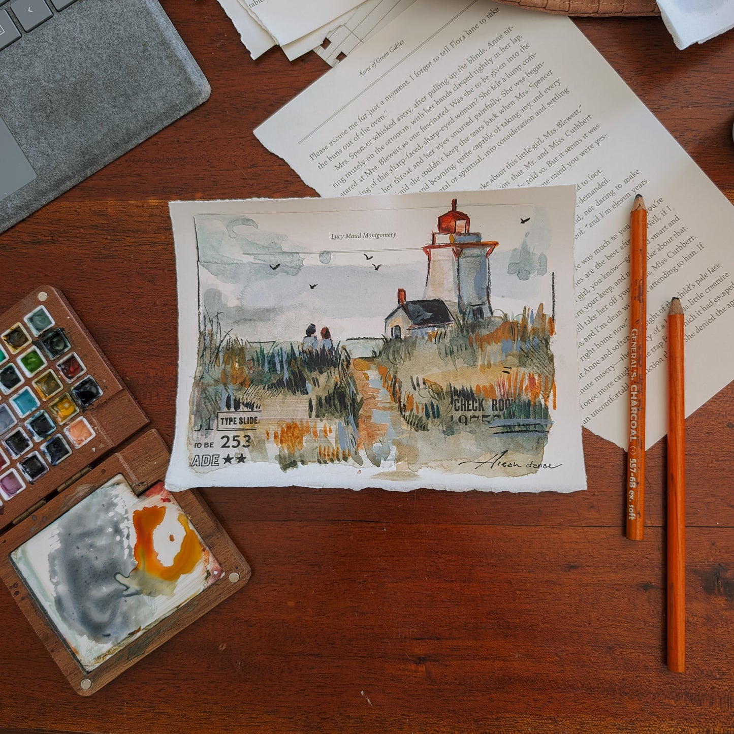 Anne Inspired Original Watercolor