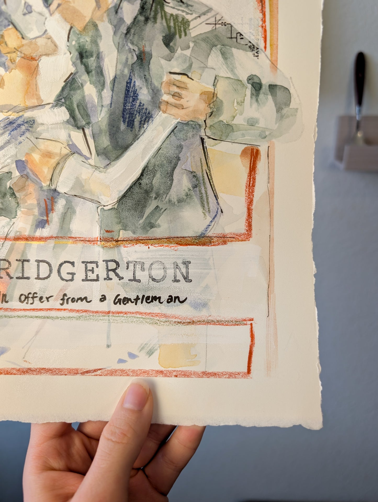 "An Offer from a Gentleman Study" Original Watercolor