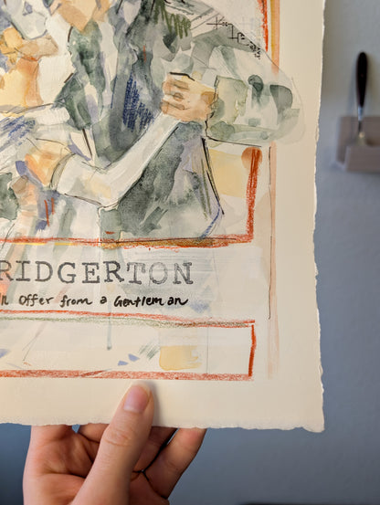 "An Offer from a Gentleman Study" Original Watercolor