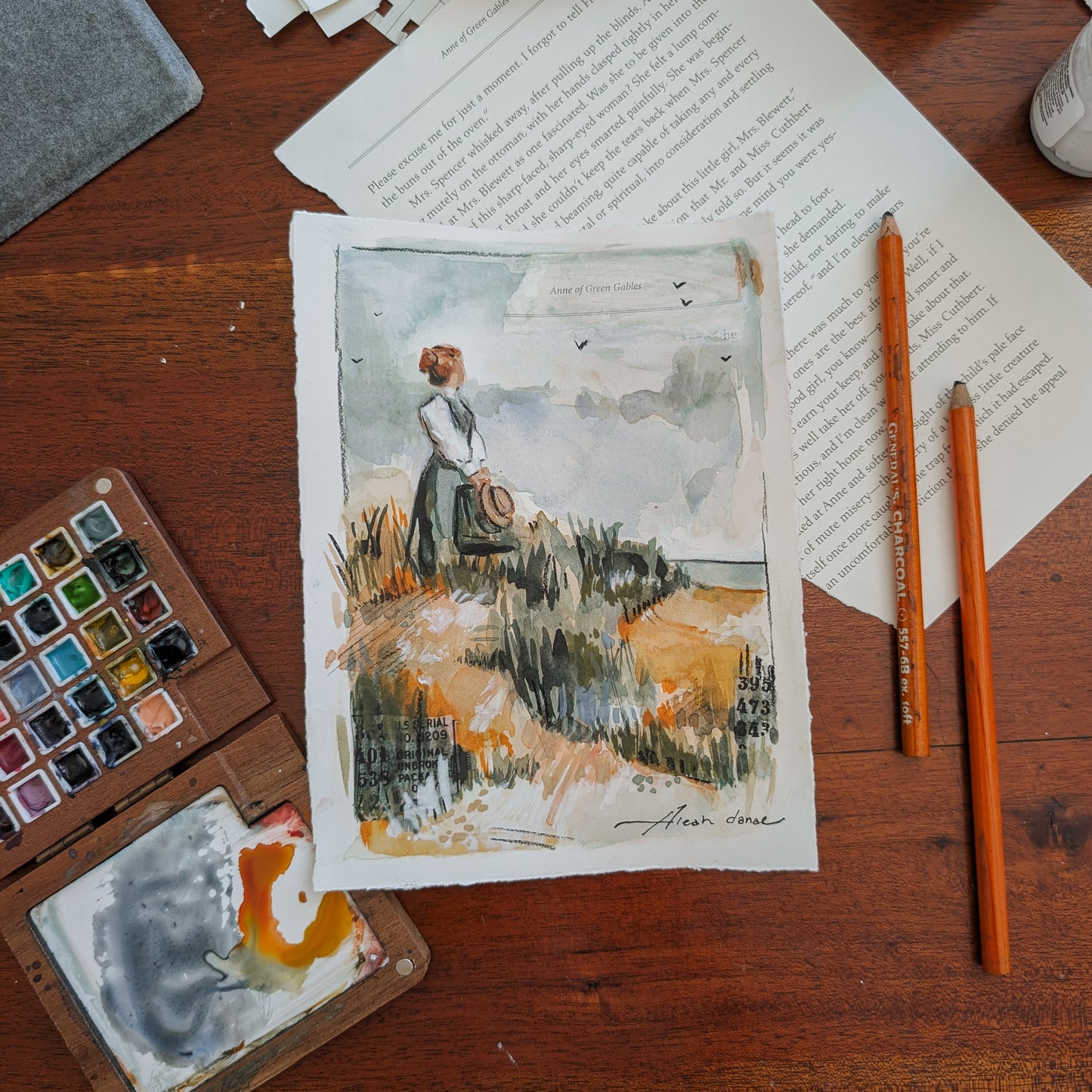 Anne Inspired Original Watercolor